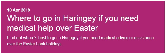 Easter weekend medical help available Easter weekend medical help available